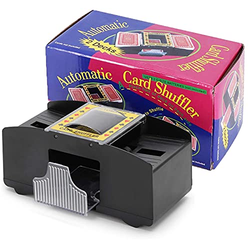 Dacefloy Card Shufflers 1-2 Decks Automatische Spielkarte Shuffling Machine AA Batterien betriebenes Werkzeug für UNO, Texas Hold'em, Home Card Games, Blackjack, Electric Casino Poker von Dacefloy