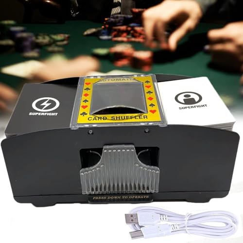 Dacefloy Automatische Karten Shuffler Spielkarte Shuffling Maschine USB/batteriebetriebenes Werkzeug für UNO, Texas Hold'em, Heimkartenspiele, Blackjack, elektrisches Casino Poker Dacefloy Automatische Karten Shuffler Spielkarte Shuffling Maschine USB/batteriebetriebenes Werkzeug für UNO, Texas Hold'em, Heimkartenspiele, Blackjack, elektrisches Casino Poker von Dacefloy