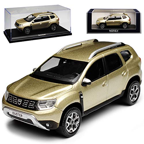 Dacia Duster II Dune Beige Metallic SUV 2. Generation Ab 2018 1/43 Norev Modell Auto mit individiuellem Wunschkennzeichen von Dacia