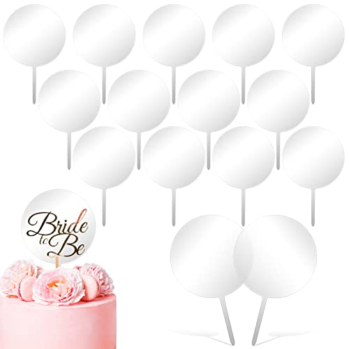 Dacitiery Leere Acryl-Kuchenaufsätze, 15 Stück, rund, Acryl, Spiegel, 10,2 cm, transparenter Kreis, DIY, Cupcake-Topper, Rohlinge für Geburtstag, Jahrestag, Hochzeit, Babyparty, Partyzubehör Dacitiery Leere Acryl-Kuchenaufsätze, 15 Stück, rund, Acryl, Spiegel, 10,2 cm, transparenter Kreis, DIY, Cupcake-Topper, Rohlinge für Geburtstag, Jahrestag, Hochzeit, Babyparty, Partyzubehör von Dacitiery