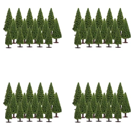 Daconovo 60 Teiliges Landschafts Modell Kiefern Modell Zedern Bäume Grüne Landschaft Mini Bäume für DIY Bastel BAU Modell von Daconovo