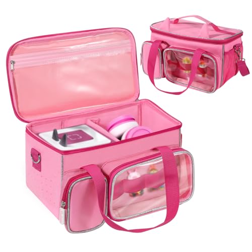 Dadanism Tasche für Toniebox Starterset, Alles in Einer Tasche, Tragetasche für Tonie Box, Tonies Figures Characters, Kopfhörer, Ladestation, Transporttasche mit Griff & Schultergurt, Rosa von Dadanism