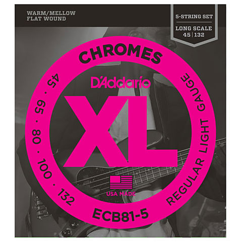 D&#39;Addario ECB 81-5 Chromes .045-132 Saiten E-Bass von Daddario