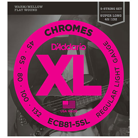 D&#39;Addario ECB81-5SL Chromes .045-132 Saiten E-Bass von Daddario