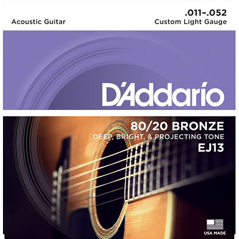 D&#39;Addario EJ13 .011-052 Saiten Westerngitarre von Daddario