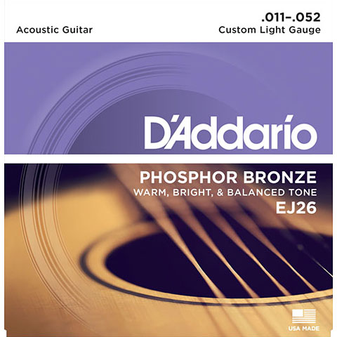 D&#39;Addario EJ26 .011-052 Saiten Westerngitarre von Daddario