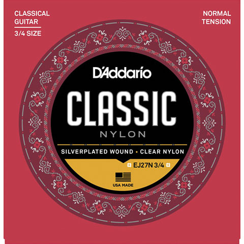 D'Addario EJ27N 3/4 Student Saiten Konzertgitarre D'Addario EJ27N 3/4 Student Saiten Konzertgitarre von Daddario