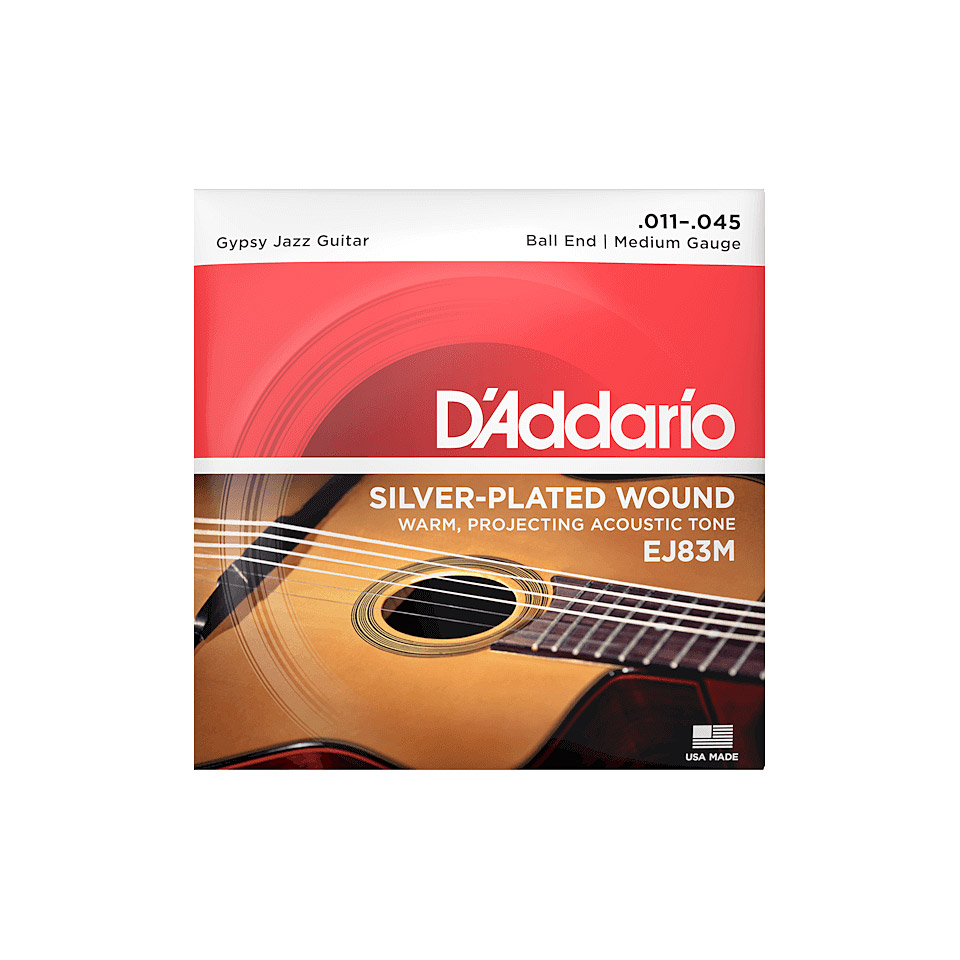 D&#39;Addario EJ83M Gypsy Jazz 11-45 Saiten Westerngitarre von Daddario