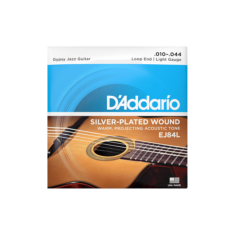 D&#39;Addario EJ84L Gypsy Jazz 10-44 Saiten Westerngitarre von Daddario