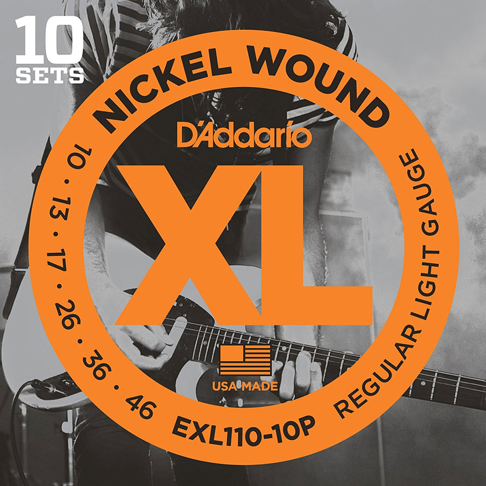 D&#39;Addario EXL110-10P Nickel Wound .010-046 ProPack Saiten E-Gitarre von Daddario
