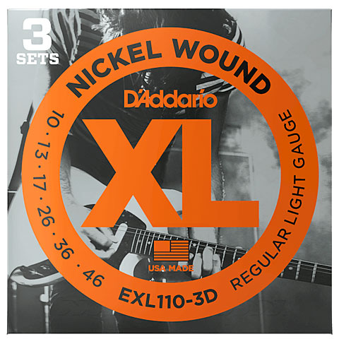 D&#39;Addario EXL110-3D Nickel Wound .010-046 Saiten E-Gitarre von Daddario