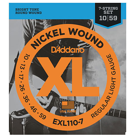 D&#39;Addario EXL110-7 Nickel Wound .010-059 Saiten E-Gitarre von Daddario