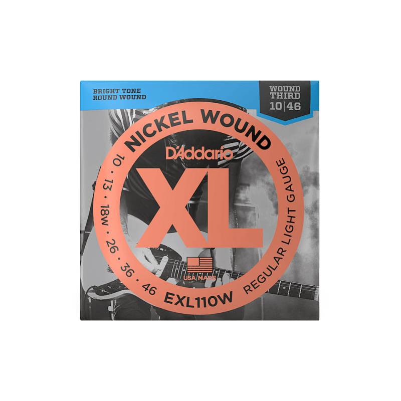 D&#39;Addario EXL110W Nickel Wound .010-046 Wound 3rd Saiten E-Gitarre von Daddario