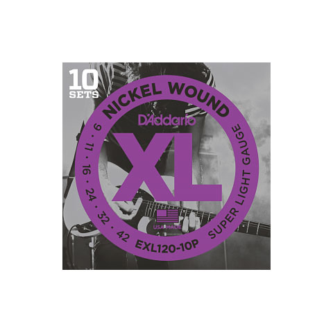 D&#39;Addario EXL120-10P Nickel Wound .009-042 ProPack Saiten E-Gitarre von Daddario