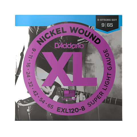 D&#39;Addario EXL120-8 Nickel Wound .009-065 Saiten E-Gitarre von Daddario