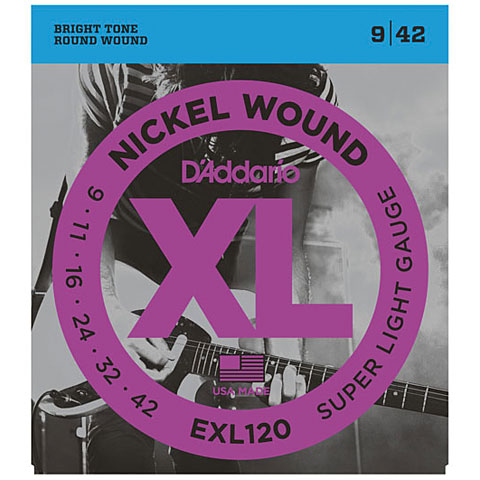 D&#39;Addario EXL120 Nickel Wound .009-042 Saiten E-Gitarre von Daddario