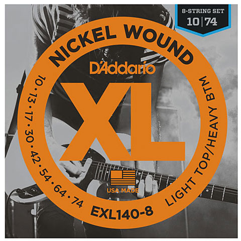D&#39;Addario EXL140-8 Nickel Wound .010-074 Saiten E-Gitarre von Daddario