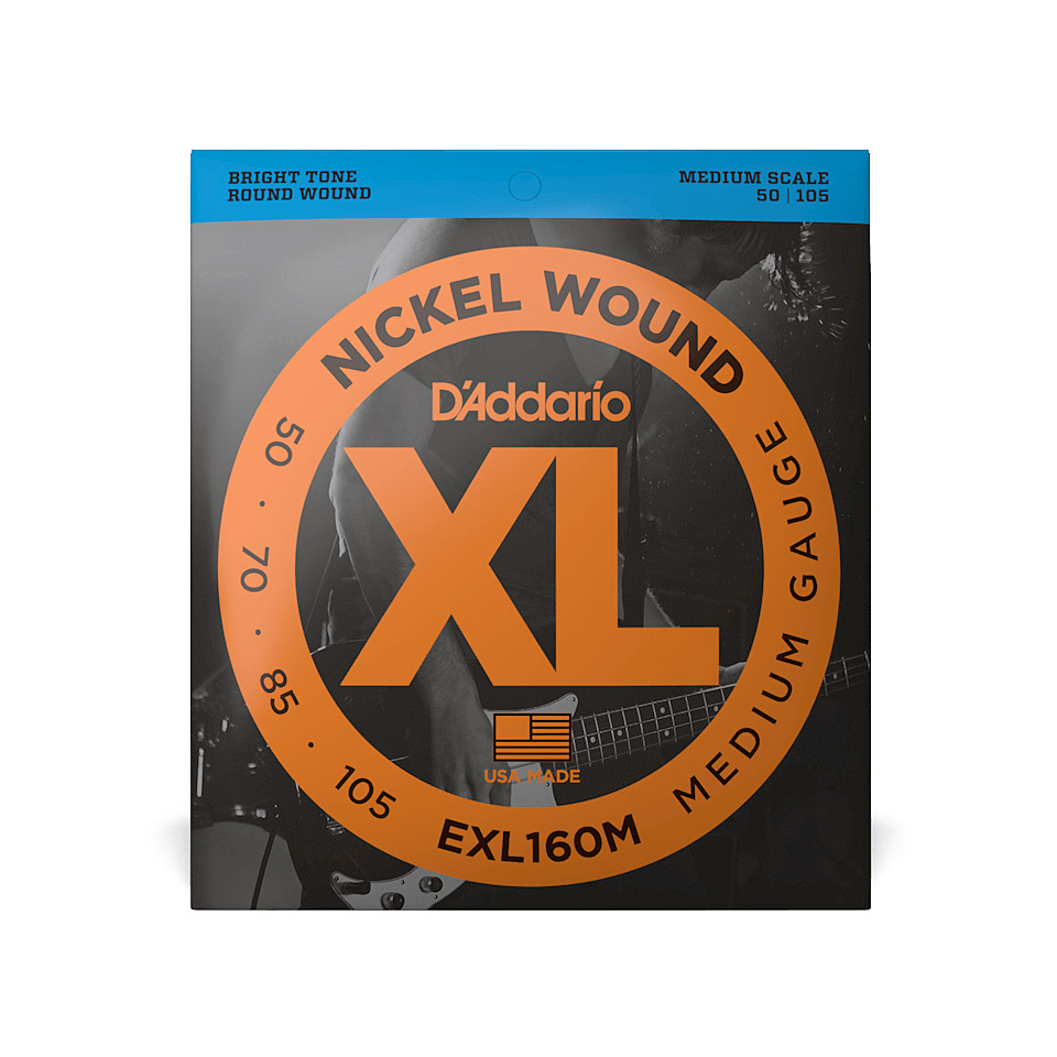 D'Addario EXL160M Nickel Wound .050-105 Saiten E-Bass D'Addario EXL160M Nickel Wound .050-105 Saiten E-Bass von Daddario