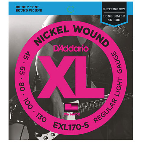 D&#39;Addario EXL170-5 Nickel Wound .045-130 Saiten E-Bass von Daddario