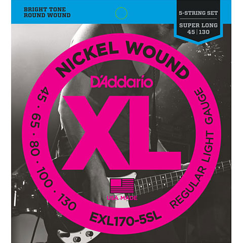 D&#39;Addario EXL170-5SL Nickel Wound .045-130 Saiten E-Bass von Daddario