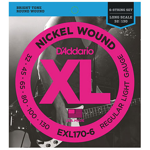 D&#39;Addario EXL170-6 Nickel Wound .032-130 Saiten E-Bass von Daddario