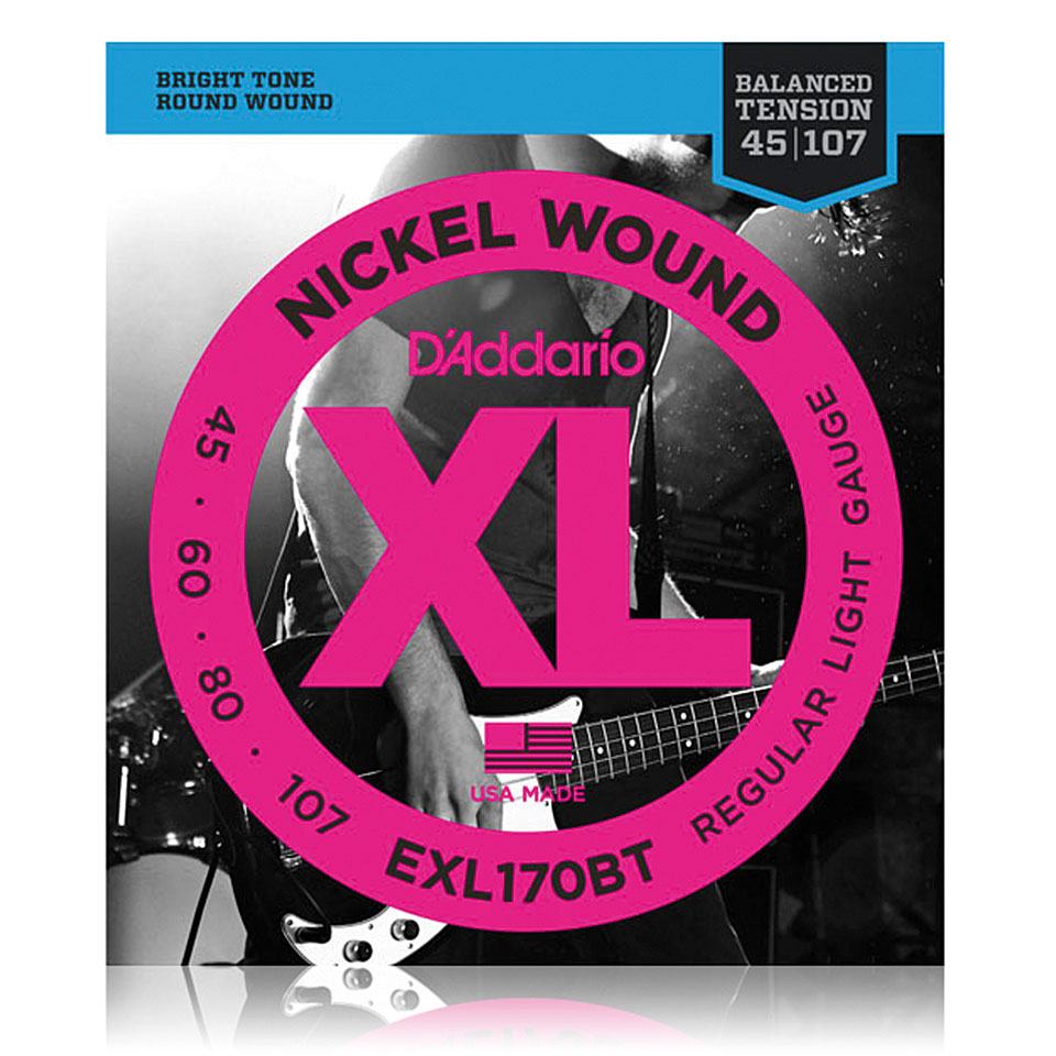 D&#39;Addario EXL170BT Nickel Wound .045-107 Saiten E-Bass von Daddario