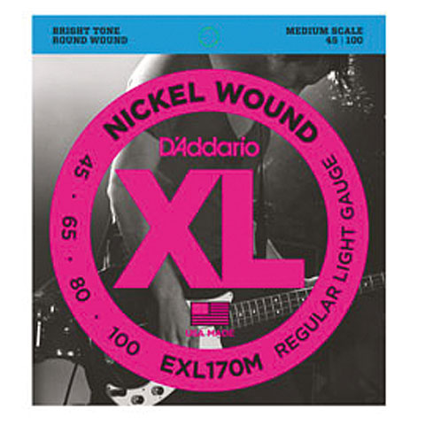 D&#39;Addario EXL170M Nickel Wound .045-100 Saiten E-Bass von Daddario