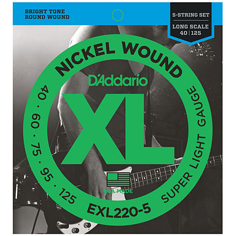 D&#39;Addario EXL220-5 Nickel Wound .040-125 Saiten E-Bass von Daddario