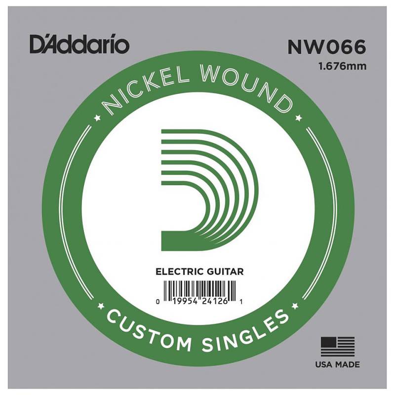 D&#39;Addario NW066 Nickel Wound Einzelsaite E-Gitarre von Daddario