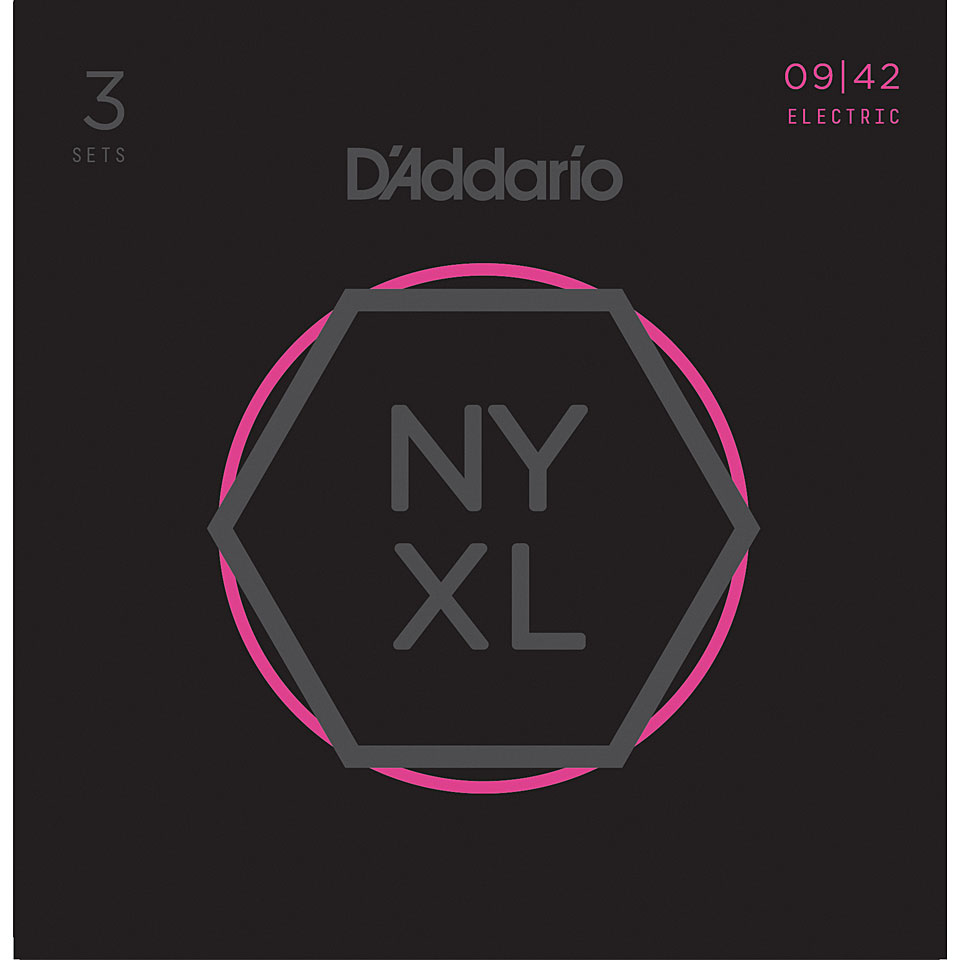 D'Addario NYXL0942-3P 3-Pack Saiten E-Gitarre D'Addario NYXL0942-3P 3-Pack Saiten E-Gitarre von Daddario