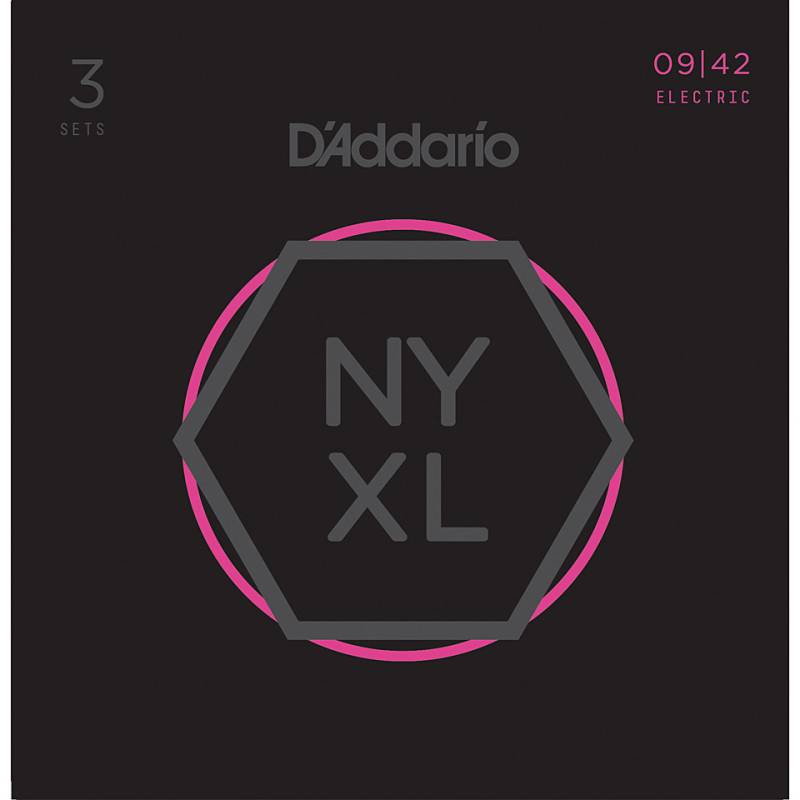 D&#39;Addario NYXL0942-3P 3-Pack Saiten E-Gitarre von Daddario