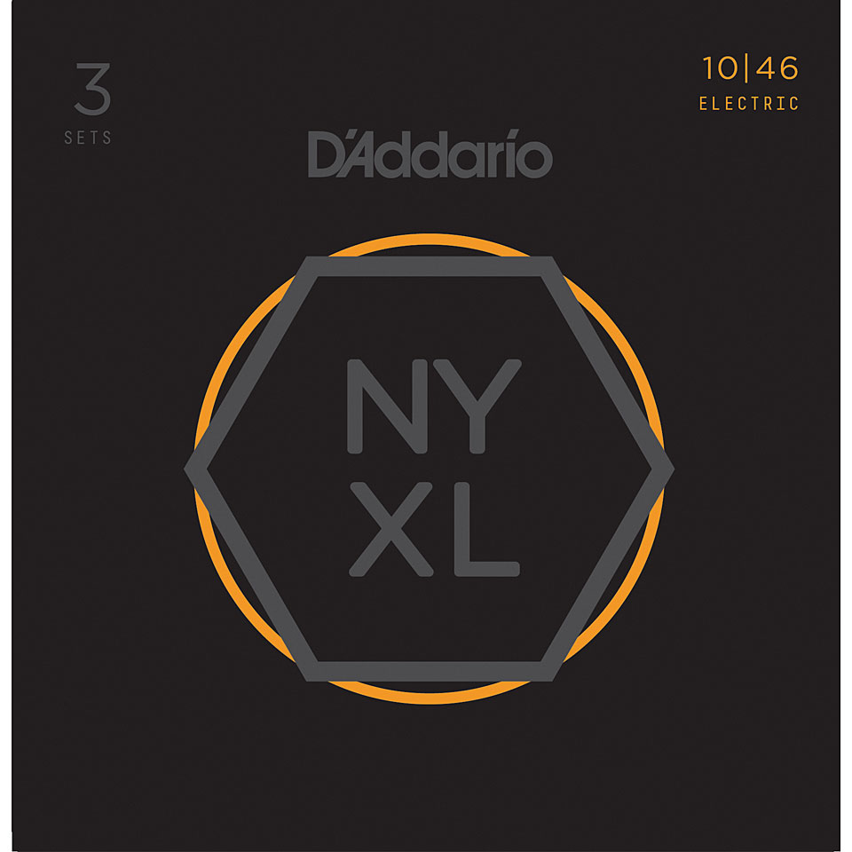 D&#39;Addario NYXL1046-3P 3-Pack Saiten E-Gitarre von Daddario