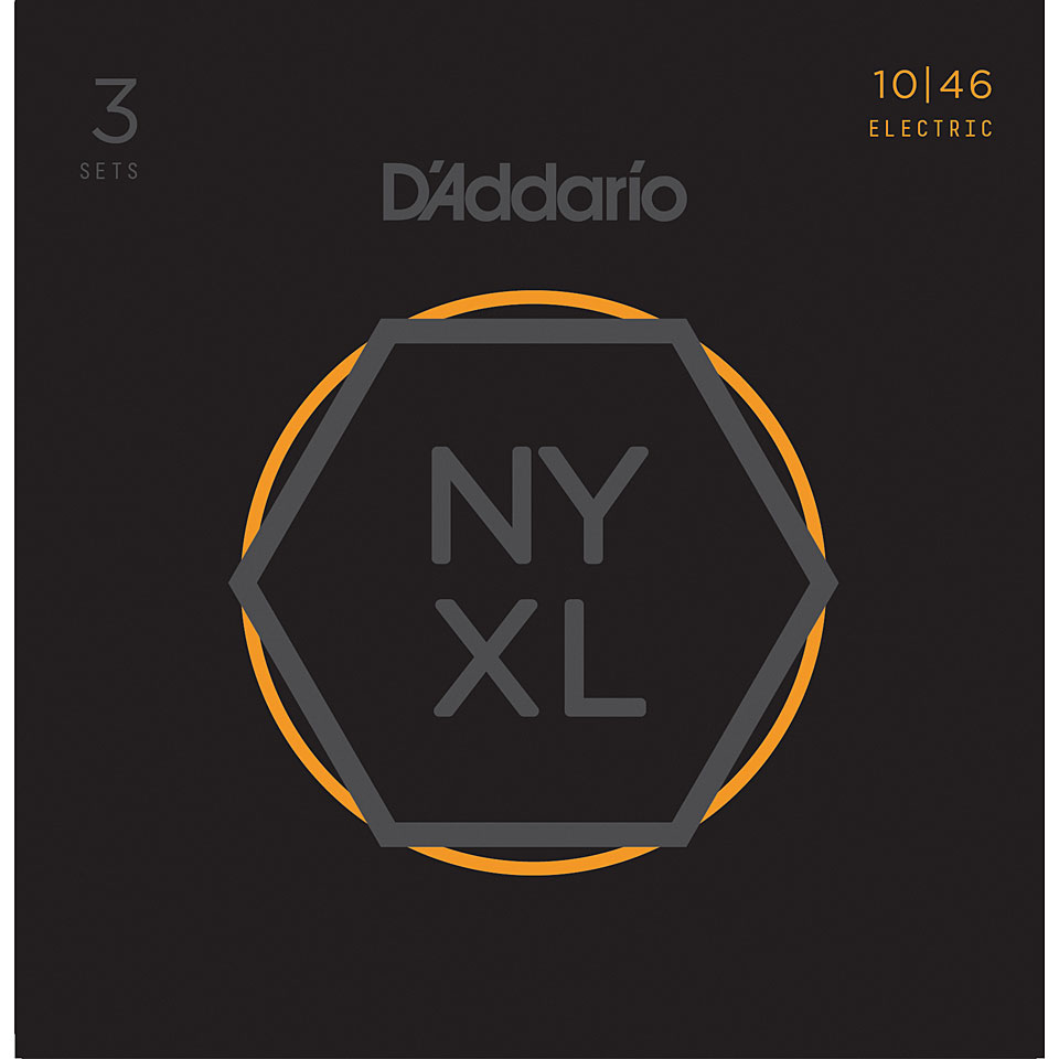 D'Addario NYXL1046-3P 3-Pack Saiten E-Gitarre D'Addario NYXL1046-3P 3-Pack Saiten E-Gitarre von Daddario