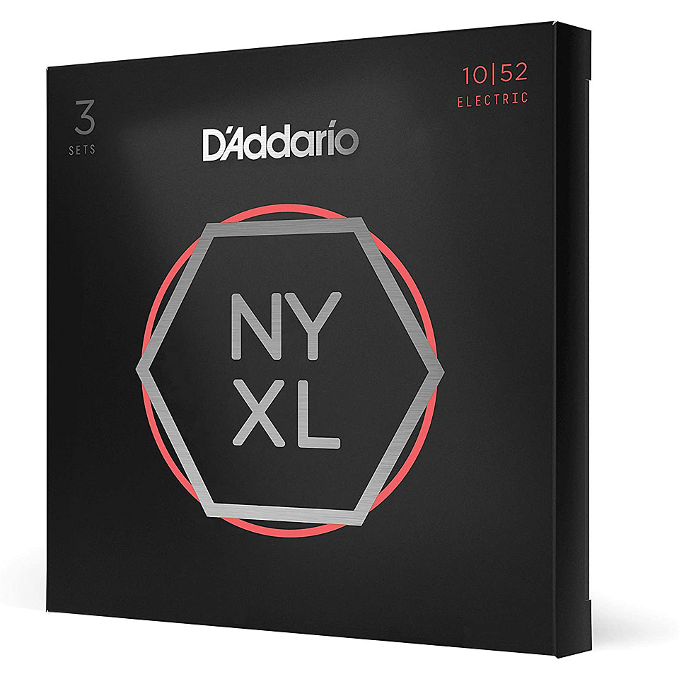 D'Addario NYXL1052-3P 3-Pack Saiten E-Gitarre D'Addario NYXL1052-3P 3-Pack Saiten E-Gitarre von Daddario