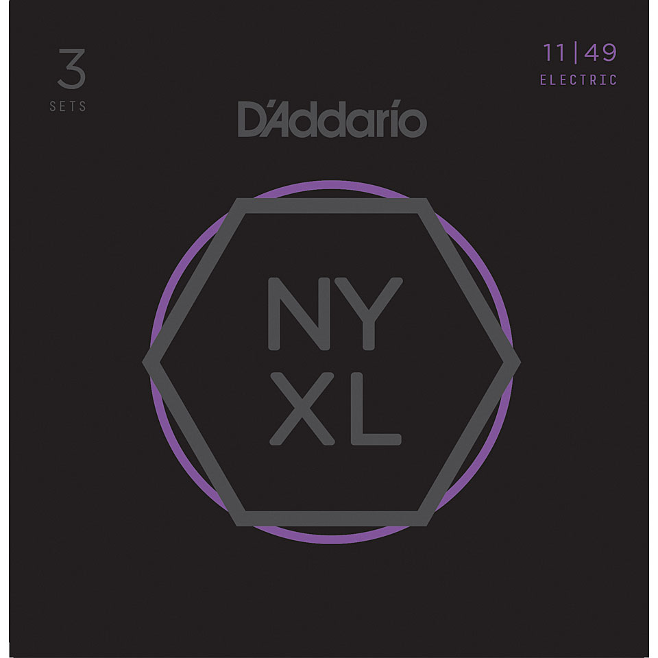 D'Addario NYXL1149-3P 3-Pack Saiten E-Gitarre D'Addario NYXL1149-3P 3-Pack Saiten E-Gitarre von Daddario