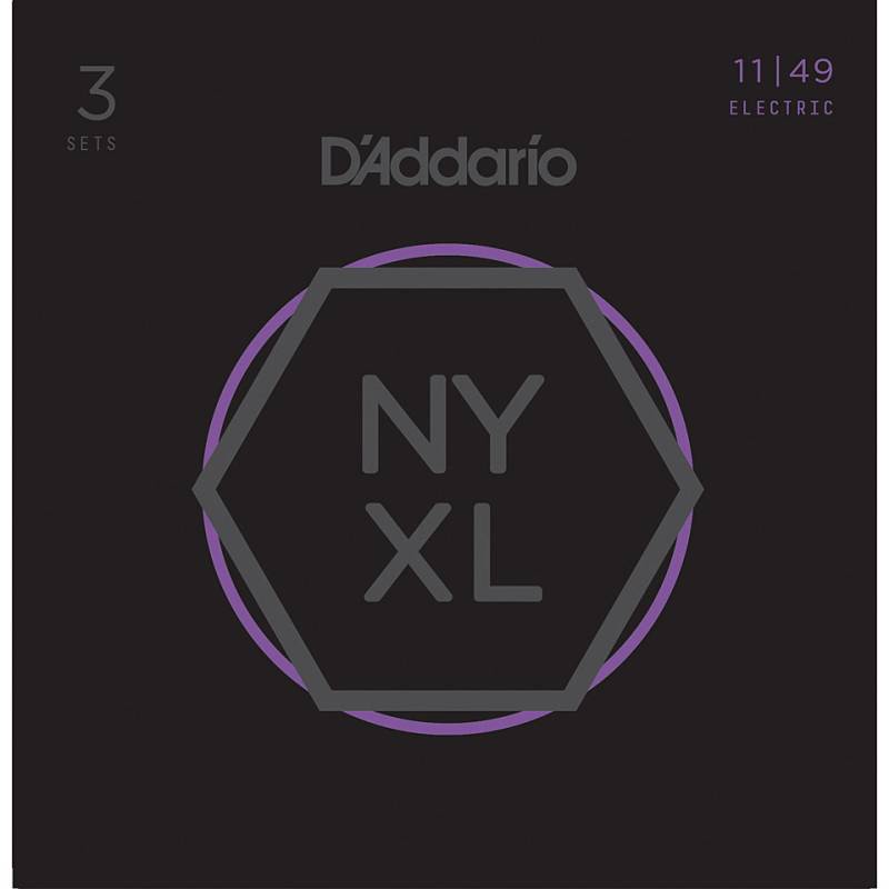 D&#39;Addario NYXL1149-3P 3-Pack Saiten E-Gitarre von Daddario