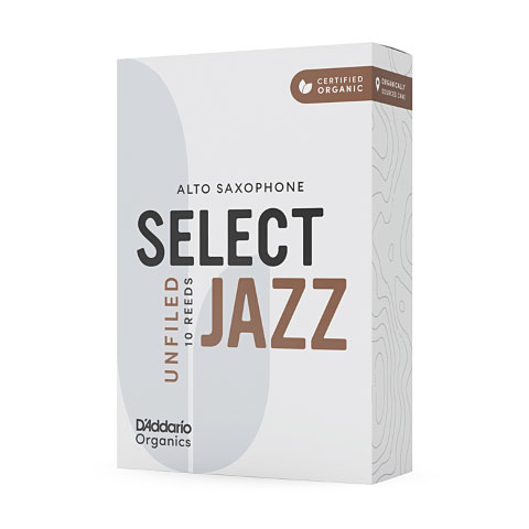 D&#39;Addario Organic Select Jazz Unfiled Alto Sax 3M Blätter von Daddario