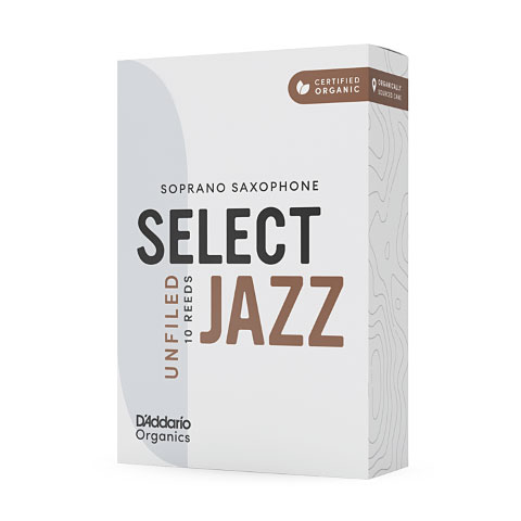 D&#39;Addario Organic Select Jazz Unfiled Soprano Sax 2M Blätter von Daddario