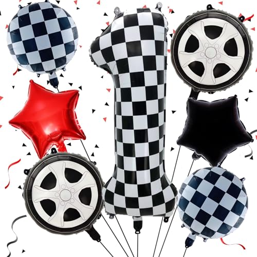 1 Jahre Geburtstagsballon-Set, Aluminiumfolie Ballon Dekoration für Mädchen und Jungen, 40 Zoll Schwarz-Weiß-Zahl 1 Ballon, Kinderparty Dekoration, 7-teiliges Set 1 Jahre Geburtstagsballon-Set, Aluminiumfolie Ballon Dekoration für Mädchen und Jungen, 40 Zoll Schwarz-Weiß-Zahl 1 Ballon, Kinderparty Dekoration, 7-teiliges Set von DaengGeGe