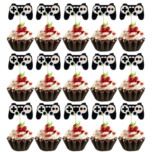 48 Stück Gaming Tortendeko, Videospiel Cupcake Topper,Videospiel Torten Deko für Jungs,Gaming Cupcake Topper, Kuchen Deko Kindergeburtstag, für Geburtstag Party Kuchen Dekoration Supplies 48 Stück Gaming Tortendeko, Videospiel Cupcake Topper,Videospiel Torten Deko für Jungs,Gaming Cupcake Topper, Kuchen Deko Kindergeburtstag, für Geburtstag Party Kuchen Dekoration Supplies von DaengGeGe