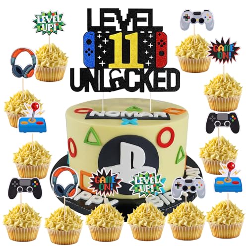37 Stück Videospiel Tortendeko Geburtstag,11 Jahre alt Party Videospiel Cupcake Topper,Happy Birthday Kuchen Deko, Glitzer Spielkonsolen Thema Torten Deko, Cupcake Topper für Kindergeburtstag Party 37 Stück Videospiel Tortendeko Geburtstag,11 Jahre alt Party Videospiel Cupcake Topper,Happy Birthday Kuchen Deko, Glitzer Spielkonsolen Thema Torten Deko, Cupcake Topper für Kindergeburtstag Party von DaengGeGe