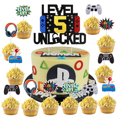 37 Stück Videospiel Tortendeko Geburtstag,5 Jahre alt Party Videospiel Cupcake Topper,Happy Birthday Kuchen Deko, Glitzer Spielkonsolen Thema Torten Deko, Cupcake Topper für Kindergeburtstag Party 37 Stück Videospiel Tortendeko Geburtstag,5 Jahre alt Party Videospiel Cupcake Topper,Happy Birthday Kuchen Deko, Glitzer Spielkonsolen Thema Torten Deko, Cupcake Topper für Kindergeburtstag Party von DaengGeGe