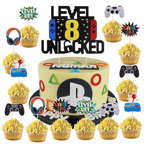 37 Stück Videospiel Tortendeko Geburtstag,8 Jahre alt Party Videospiel Cupcake Topper,Happy Birthday Kuchen Deko, Glitzer Spielkonsolen Thema Torten Deko, Cupcake Topper für Kindergeburtstag Party 37 Stück Videospiel Tortendeko Geburtstag,8 Jahre alt Party Videospiel Cupcake Topper,Happy Birthday Kuchen Deko, Glitzer Spielkonsolen Thema Torten Deko, Cupcake Topper für Kindergeburtstag Party von DaengGeGe