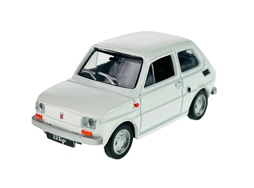 Daffi FIAT 126p Weiss 1:43 Polish Classic Car 7cm Neu im Karton Die Cast Metallmodel von Guoml