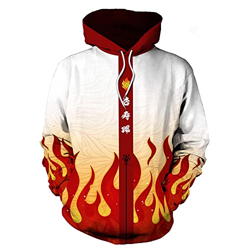 Daiendi Kyojuro Rengoku Kostüm Hashira Cosplay Demon Anime Herren Sweatshirt Halloween Karneval XXL von Daiendi