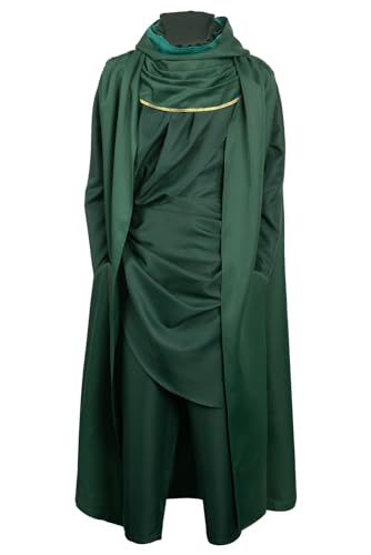 Loki Cosplay Kostüm Herren Damen Outfits Gott der Zeit Grün Robe Halloween Karneval Anzug von Daiendi