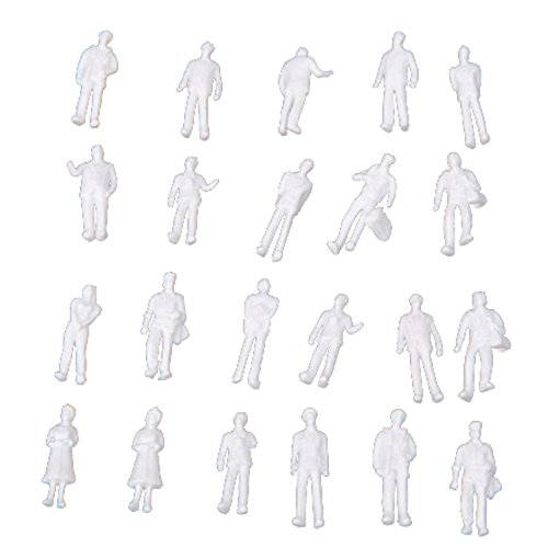 Daijianbin 100 Stueck HO Massstab 1 : 100 Weisse Zug Modell Figuren Zug Figuren von Daijianbin