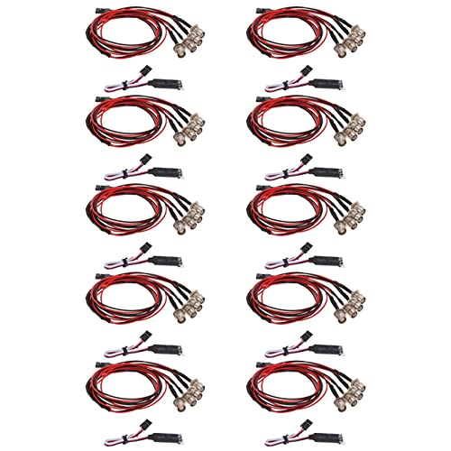 Daijianbin 10X 4 LED Licht Kit 2 2 Rot mit 3CH Lampenbedien Feld für 1/10 1/8 TRX4 Axial SCX10 D90 RC Auto von Daijianbin