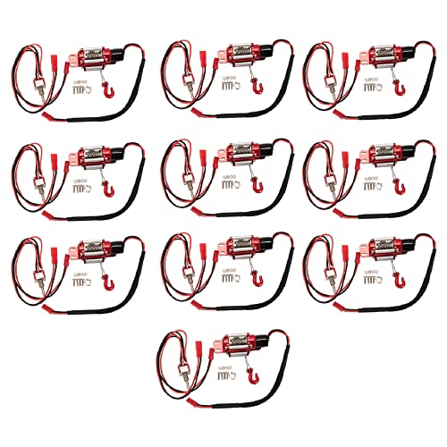Daijianbin 10X RC Auto Metall Stahl Verdrahtet Automatische Simulierte Winde für 1/10 RC Crawler Auto Axial TRX4 SCX10 90046 D90 von Daijianbin