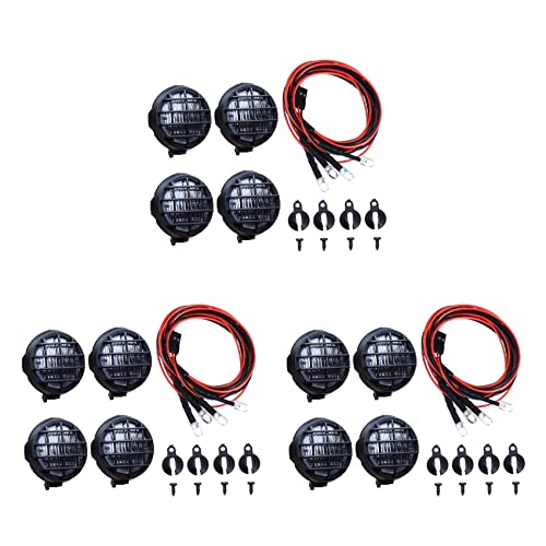 Daijianbin 12X 4 LED Licht mit Lampen Schirm für 1/10 Rc Crawler Zubehör Rc Auto Teile C von Daijianbin